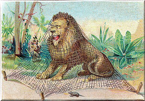 Fable of the lion and the mouse